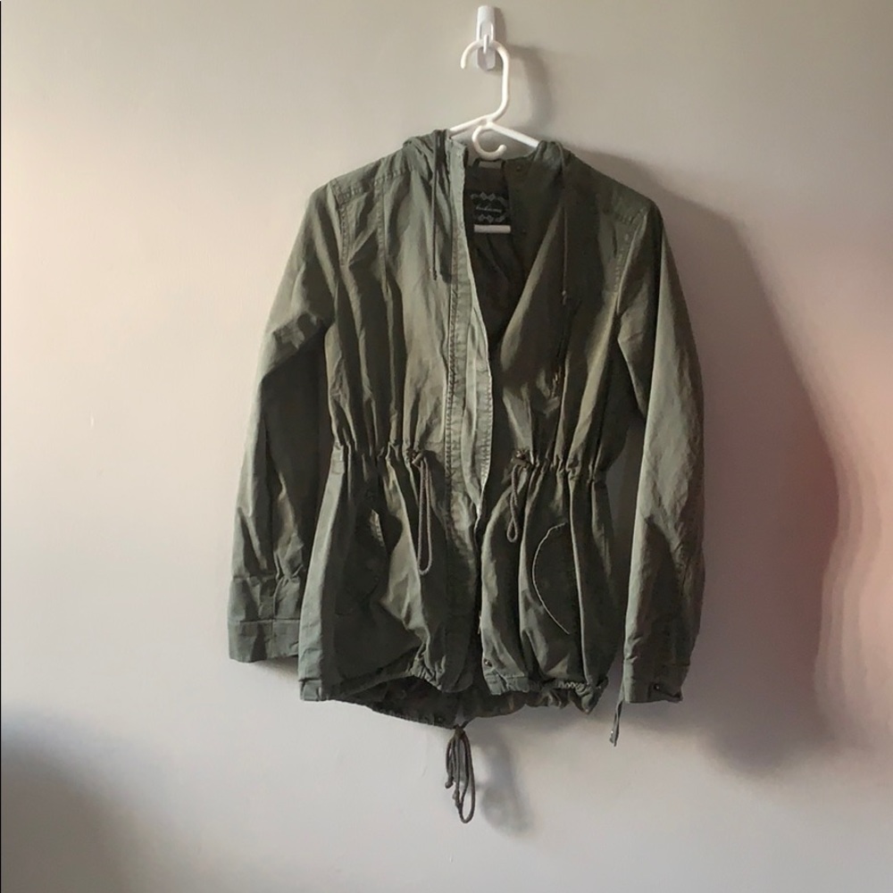 Olive green Ambiance parka coat